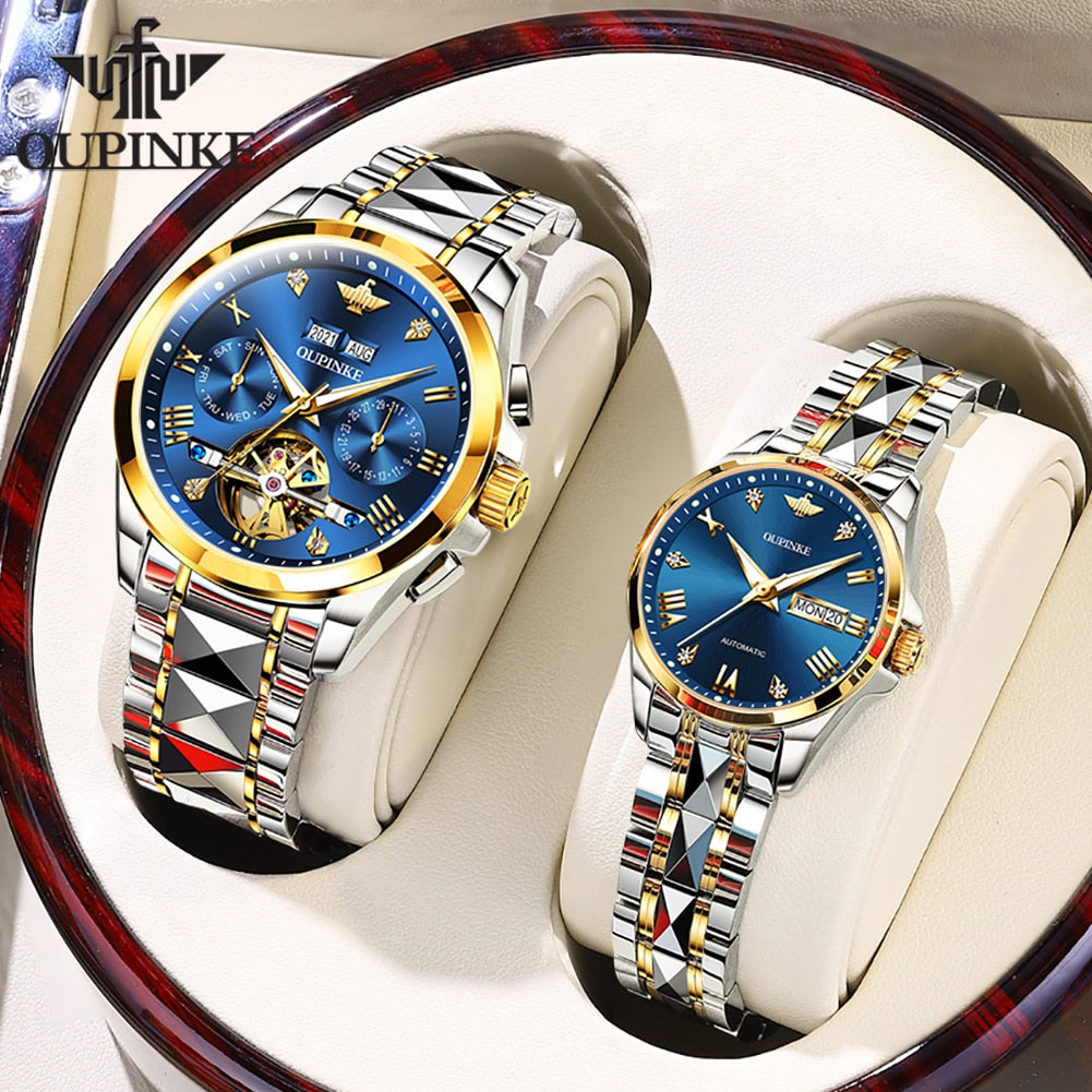 Luxury Sapphire Mirror Couples Watch Set – Couples Watches