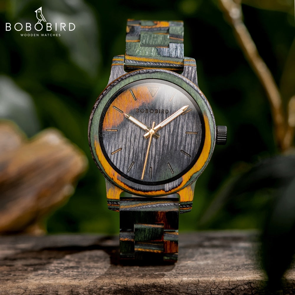 BOBOBIRD Wild Woods Custom Watch for Him Couples Watches