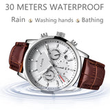 Graphic showing 30 metre water resistance rating suitable for rain, handwashing and bathing