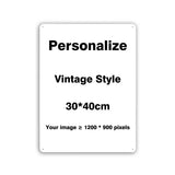 Narrow portrait metal sign template in 15 by 30 centimetre size