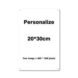 Plain portrait metal sign template in 20 by 30 centimetre size for custom artwork