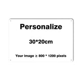 Plain landscape metal sign template in 30 by 20 centimetre size for custom artwork