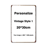 Rustic weathered metal sign template in portrait 20 by 30 centimetre size