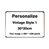 Rustic weathered landscape metal sign template in 30 by 20 centimetre size