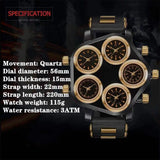 Buy Men's Five Movement Big Dial Watch - Hip Hop Punk Sports Clock and get Free Shipping Australia Wide |  | Buy Confidently from Smart Sales Australia