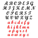 Chart displaying available custom font styles and personalization instructions