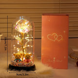 Red and pink foil rose domes shown together with pink gift boxes