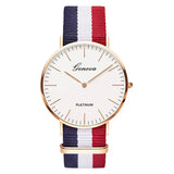 Women's Nylon Strap Watch - Luxury Casual Quartz Fashion Clock