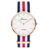 Women's Nylon Strap Watch - Luxury Casual Quartz Fashion Clock