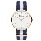 Women's Nylon Strap Watch - Luxury Casual Quartz Fashion Clock