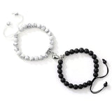 Buy His and Hers Magnetic Heart Bracelet - Matte Stone Bead Set Duo and get Free Shipping Australia Wide |  | Buy Confidently from Smart Sales Australia