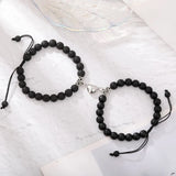 Buy His and Hers Magnetic Heart Bracelet - Matte Stone Bead Set Duo and get Free Shipping Australia Wide |  | Buy Confidently from Smart Sales Australia