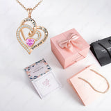 Buy Heart Zircon Pendant Necklace - Pink Rose Bow Luxury Gift Set and get Free Shipping Australia Wide |  | Buy Confidently from Smart Sales Australia