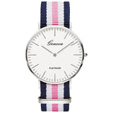 Women's Nylon Strap Watch - Luxury Casual Quartz Fashion Clock