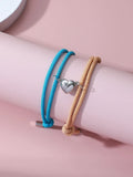 Buy Unique His and Hers Magnetic Heart Bracelet - Woven Rope Set Duo and get Free Shipping Australia Wide |  | Buy Confidently from Smart Sales Australia