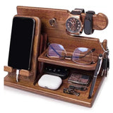 Buy Wooden Bedside Organiser - Phone Docking Station & Watch Stand and get Free Shipping Australia Wide |  | Buy Confidently from Smart Sales Australia
