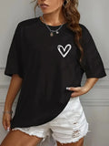 Buy Leopard Heart Graphic Tee - Gold Glitter Couples Cotton T-Shirt and get Free Shipping Australia Wide |  | Buy Confidently from Smart Sales Australia