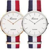 Women's Nylon Strap Watch - Luxury Casual Quartz Fashion Clock