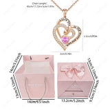 Buy Heart Zircon Pendant Necklace - Pink Rose Bow Luxury Gift Set and get Free Shipping Australia Wide |  | Buy Confidently from Smart Sales Australia