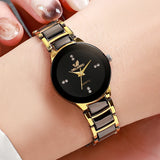 Buy Sophisticated Gold & Black Rhinestone Watch and get Free Shipping Australia Wide | Steel Band | Buy Confidently from Smart Sales Australia