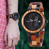 Buy BOBO BIRD Couple Wooden Watch Luxury Brand Wood Timepieces Week Date Display Quartz Watches for Men Women Customized Family Gift and get Free Shipping Australia Wide |  | Buy Confidently from Smart Sales Australia