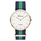 Women's Nylon Strap Watch - Luxury Casual Quartz Fashion Clock