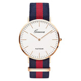 Women's Nylon Strap Watch - Luxury Casual Quartz Fashion Clock