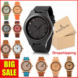 Buy Wooden Watches for Men & Women - Handmade Leather Strap Quartz Gift and get Free Shipping Australia Wide | Bamboo Watch | Buy Confidently from Smart Sales Australia