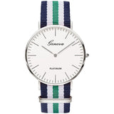 Women's Nylon Strap Watch - Luxury Casual Quartz Fashion Clock