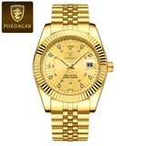 All silver case watch with silver dial and fluted bezel