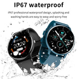Black waterproof smartwatch displaying durability and IP67 waterproof protection badge