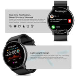 Smartwatch showing real-time weather monitoring on the digital display screen