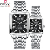 Buy Elegant Silver Rectangular Couples Watches CHENXI and get Free Shipping Australia Wide |  | Buy Confidently from Smart Sales Australia