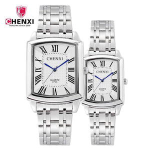 Buy Elegant Silver Rectangular Couples Watches CHENXI and get Free Shipping Australia Wide |  | Buy Confidently from Smart Sales Australia