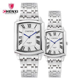 Buy Elegant Silver Rectangular Couples Watches CHENXI and get Free Shipping Australia Wide |  | Buy Confidently from Smart Sales Australia