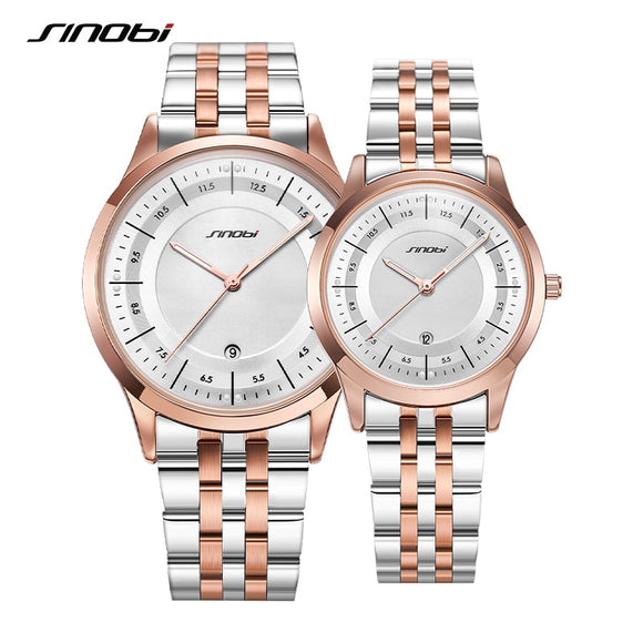 Buy SINOBI Couples Quartz Steel Band Watches and get Free Shipping Australia Wide |  | Buy Confidently from Smart Sales Australia