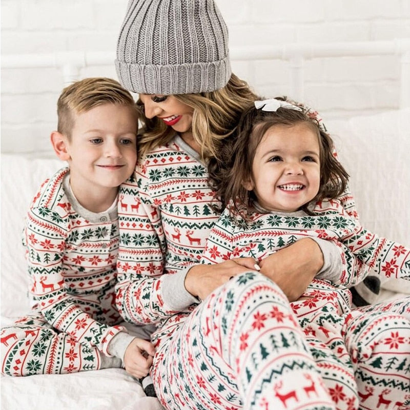 Matching winter pyjamas sales