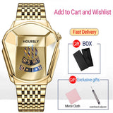 Graphic showing gift box, fast delivery and packaging details for the watch