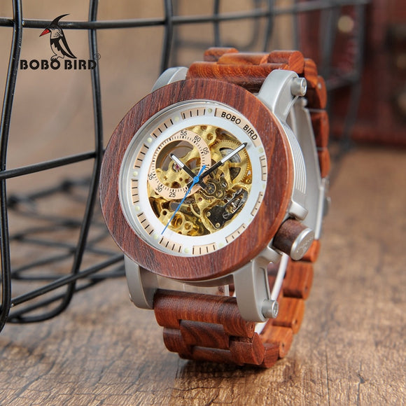 Buy Men's Automatic Mechanical Watch with Wooden Band and get Free Shipping Australia Wide |  | Buy Confidently from Smart Sales Australia