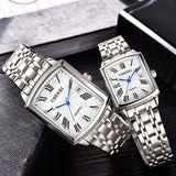 Buy Elegant Silver Rectangular Couples Watches CHENXI and get Free Shipping Australia Wide |  | Buy Confidently from Smart Sales Australia