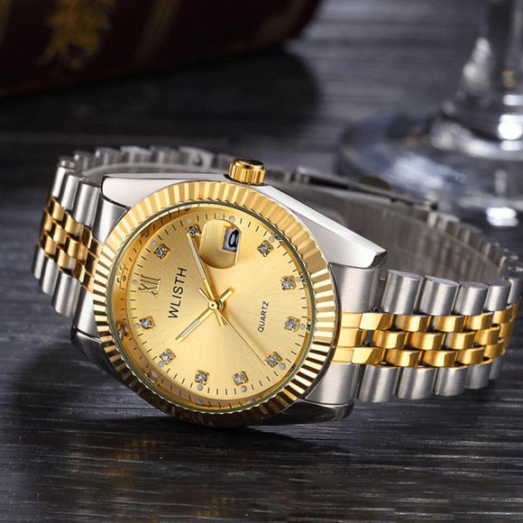 Buy Couples Gold Diamond Stainless Steel Watches and get Free Shipping Australia Wide |  | Buy Confidently from Smart Sales Australia