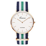 Buy Geneva Nylon Canvas Colour Strap Watches For Him and get Free Shipping Australia Wide |  | Buy Confidently from Smart Sales Australia