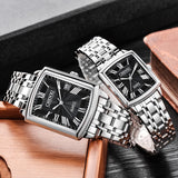 Buy Elegant Silver Rectangular Couples Watches CHENXI and get Free Shipping Australia Wide |  | Buy Confidently from Smart Sales Australia