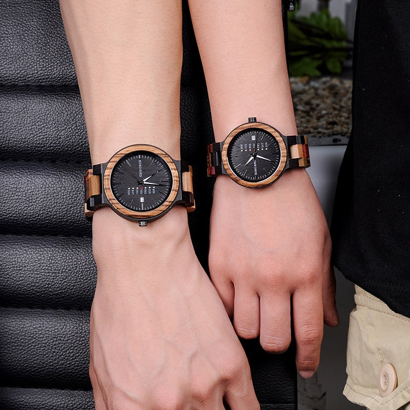 BOBO BIRD Couples Watch Wooden Box Set Couples Watches