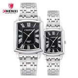 Buy Elegant Silver Rectangular Couples Watches CHENXI and get Free Shipping Australia Wide |  | Buy Confidently from Smart Sales Australia