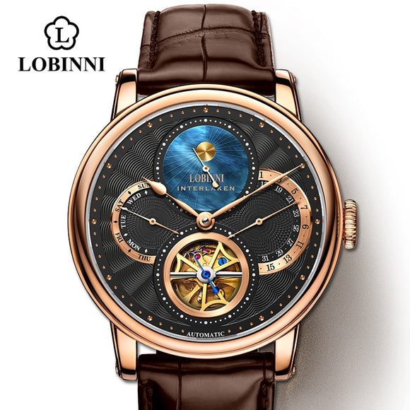 Buy LOBINNI Rome Dial Mechanical Watches with Genuine Leather Strap for Him and get Free Shipping Australia Wide |  | Buy Confidently from Smart Sales Australia