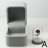 Rose terrarium pendant displayed in an open gift box labeled style A