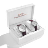 Buy IBSO New Couples Genuine Leather Strap Watch Set and get Free Shipping Australia Wide |  | Buy Confidently from Smart Sales Australia