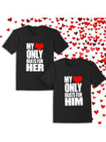 Buy My Heart Only Beats for Him & Her Matching Couple Shirts Valentines Day Gift Couples Tee Shirts His and Her Love T-shirt and get Free Shipping Australia Wide |  | Buy Confidently from Smart Sales Australia