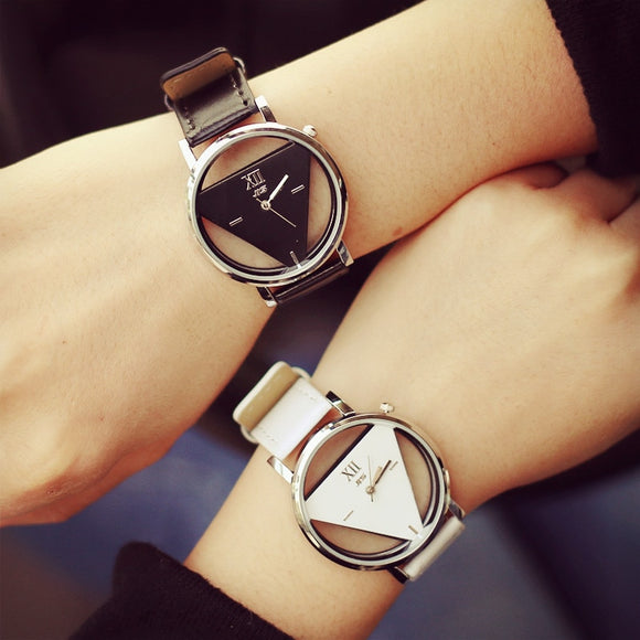 Buy Stylish Hollow Triangle Black & White Wrist Watches for Her and get Free Shipping Australia Wide |  | Buy Confidently from Smart Sales Australia